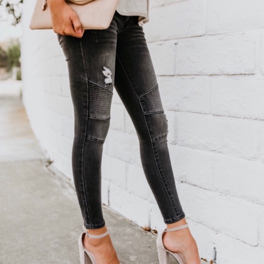 KanCan | Distressed Moto Skinny Jeans - Picture 3 of 6